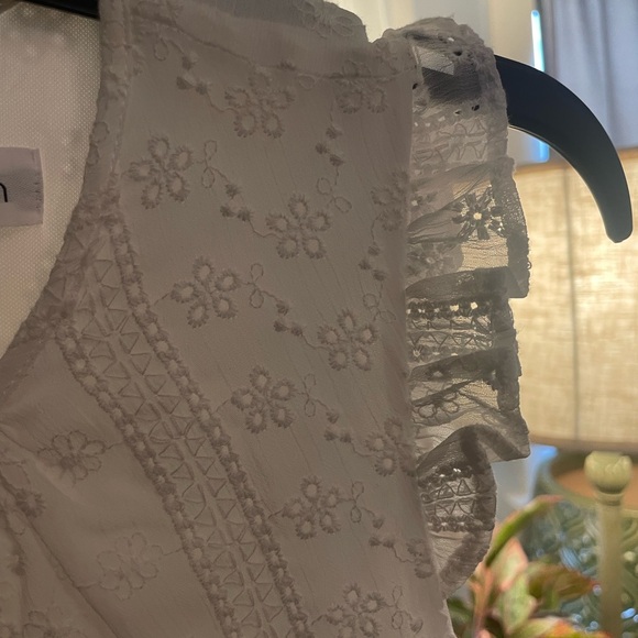 Calvin Klein White Eyelet Lace Fit & Flare Fully Lined Midi Dress: 10P - Picture 5 of 16